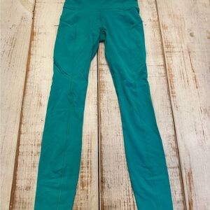 Lululemon high rise Vibrant Teal Leggings Women size 2